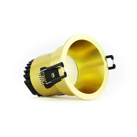 Goldener LED-Einbaustrahler 5W 3000K Warmweiß ⌀80mm Blendfrei